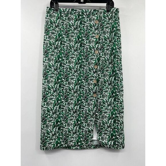 New Anthropologie Hutch Linen Midi Skirt Side - Picture 3 of 9